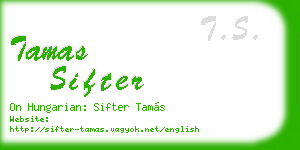tamas sifter business card